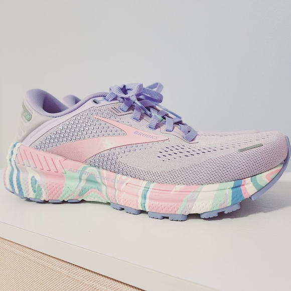 PASTEL Brooks Adrenaline GTS 22 EMPOWER Purple Pink 7.5 Running Shoes NWT Cute! - Picture 6 of 12